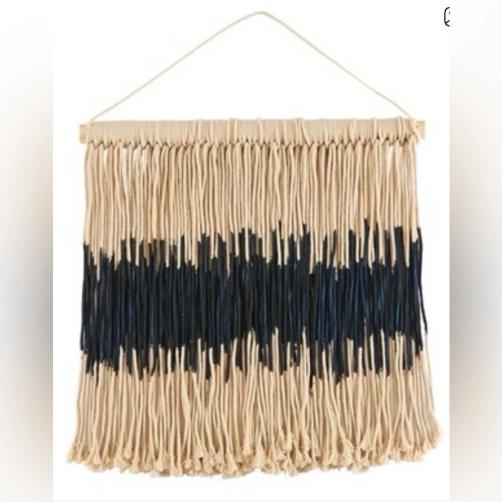 Summer & Rose Handcrafted Beige and Blue Wall Hanging